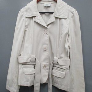 Ann Taylor Loft Women's Jacket Ivory Color Jacket Raincoat